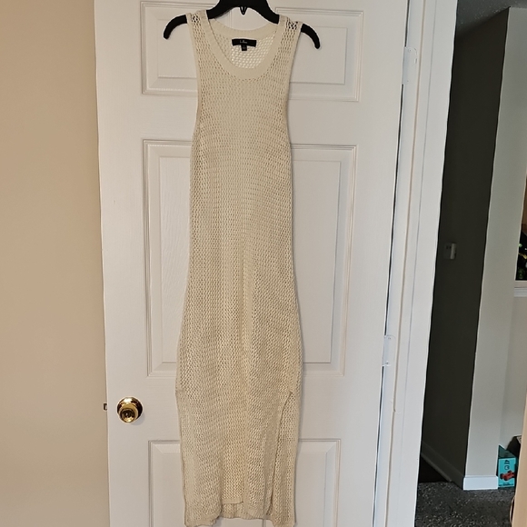 Lulus Dresses & Skirts - Lulu's Cream Sleeveless Knit Maxi Dress